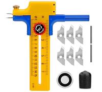 Compass Circle, Cercle Cutter Rotatif, Coupeur de Papier Circulaire, Réglable Precision Circle Cutter pour Les Cercles de 1-15cm, avec 6 Pièces Lames de Rechange, pour Couper Le Papier Carte en Cuir
