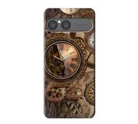 Compass Clock Gage Steampunk Etui Coque Housse pour Sony Xperia 10 VII