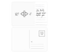 Compass Line End Carte postale Art Déco Carte postale pour anniversaire de mariage