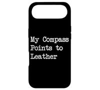 Compass Points to Leather Funny Travel Citations Coque pour iPhone Air