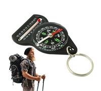 Compasse de remorque clé | Mini Compass for on The Go Portable Multifonctionnel Outdoor Navigation Tool, Keychain pour Le Camping, la randonnée, Les Voyages à Dos et L'Aventure de Survie
