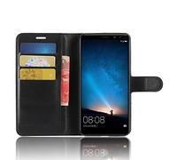 compatibile avec HUAWEI MATE 10 LITE (RNE-L01 RNE-L21) 5.9" Coque cover case flip Stand livre magnétique gel silicone TPU protection ECO cuir portefeuille cuir porte cartes noir