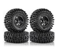 Compatibile Con Traxxas per TRX4 D90 per Axial per SCX10 II III RS 1/10 Ricambi per Auto RC Cerchio Beadlock in Metallo Da 120 Mm, 1,9" E Pneumatico in Gomma Voiture RC Pneus