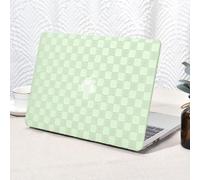 Compatibilité avec MacBook Air 13.6 Pouces 2024 2022 A3113 A2681 M2 Chip avec Liquid Retina Display Touch ID,Coque Rigide en Cuir et Plastique avec Clavier Transparent, Verte PVC Grille
