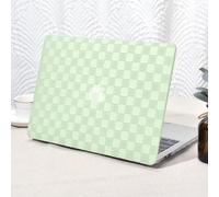 Compatibilité avec MacBook Pro 13 M2 2023 2022 2021-2016 A2338 M1 A2251 A2289 A2159 A1989 A1708 A1706, Elégant Coque Rigide en Cuir Plastique&Couverture Transparente du Clavier, Verte