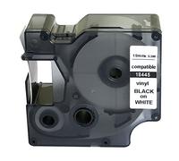 Compatible 18445 S0718620 Ruban adhésif en vinyle pour DYMO Rhino IND Black on White 19 mm 3/4" 1PK
