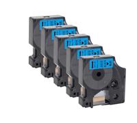 COMPATIBLE 45013 D1 RABLEAU 12MM Compatible avec LABELAGER 160 280 IMPRIMANTE 5PCS 10PCS Noir sur les étiquettes blanches Compatible avec les modèles 45010 45016 45018 45013(5PK Black on Blue)