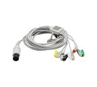 Compatible AAMI ECG câble 5 fils 6 broches connecteur droit Pinch / Grabber IEC norme européenne