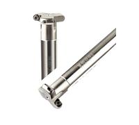 Compatible avec - 1 fraise à rainurer en T: outils de rainurage à bec rond (R3/R4/R5/R6), longueur 150L, plaquettes en carbure (RCMT/RPMT 08T2/1204) for fraises CNC.(35R4-C20-150-3T)