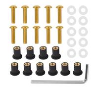 Compatible Avec 10 Pièces M5X15mm Vis De Pare-brise Vis De Carénage Ecrou Fixation Modification Accessoires