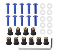 Compatible Avec 10 Pièces M5X15mm Vis De Pare-brise Vis De Carénage Ecrou Fixation Modification Accessoires