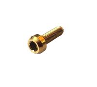 Compatible avec 6 boulons de jante fendus en titane BBS M7 * 24 mm 12 points à tête D vis Ti6Al4V deux pièces trois moyeu roue Ti fixation(Gold,M7x24)
