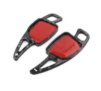 Compatible Avec A3 A4 S4 A5 S5 A6 S6 A7 S7 A8 2019 2020 2021 2 Pièces ABS Fibre De Carbone Voiture Volant Levier De Vitesses Palettes Accessoires Intérieurs(Pearl Black)