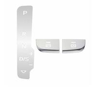 Compatible Avec A3 Pour 8V 2013-2019 Autocollant Pour Panneau Levier Vitesse Frein À Main Électronique Cache-bouton Frein À Main Accessoires Garniture Décoration Intérieure Voiture(Silver)