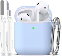 Compatible Avec Airpods 2Nd Generation 2019,1St Gen 2016 Charging Case Cover,Étui De Protection En Silicone Souple Compatible Avec Apple Airpods Avec Kit De Nettoyage Et Porte-Clés[J1378]