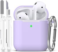 Compatible Avec Airpods 2Nd Generation 2019,1St Gen 2016 Charging Case Cover,Étui De Protection En Silicone Souple Compatible Avec Apple Airpods Avec Kit De Nettoyage Et Porte-Clés[J1380]
