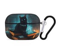 Compatible avec Airpods Pro 2e génération - Joli étui compatible avec Airpods Pro, étui d'Halloween mystérieux pour carnet de notes noir compatible avec Airpods Pro 2