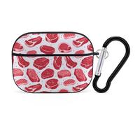 Compatible avec Airpods Pro 2ème génération - Jolie coque compatible avec Airpods Pro, étui à motif steak compatible avec les étuis Airpods Pro 2