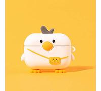 Compatible avec AirPods Pro Sac blanc Canard, enfants, adolescents, filles, garçons, femmes, coque de protection en forme de canard mignon, coque 3D amusante pour AirPods Pro avec porte-clés