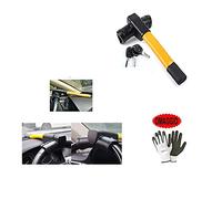 Compatible avec AIXAM VERROU DE Volant ANTIVOL VERROU DE Direction MÉCANIQUE Universel avec Serrure À CLÉS Montage sur Le Guidon DE LA Voiture