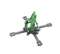 Compatible avec AlfaRC, kit de châssis T25 2,5 Pouces, empattement 105 mm, Fibre Carbone for Foxeer Predator Polar Nebula Nano 1103 1104 1106, Moteur Mobula(Green)