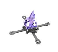 Compatible avec AlfaRC, kit de châssis T25 2,5 Pouces, empattement 105 mm, Fibre Carbone for Foxeer Predator Polar Nebula Nano 1103 1104 1106, Moteur Mobula(Purple)