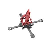 Compatible avec AlfaRC, kit de châssis T25 2,5 Pouces, empattement 105 mm, Fibre Carbone for Foxeer Predator Polar Nebula Nano 1103 1104 1106, Moteur Mobula(Red)