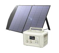 Compatible Avec ALLPOWERS, Kit De Panneaux Solaires 100 W 140 W 200 W, Chargeur Solaire Portable Avec Centrale Électrique Portable, Générateur De Batterie LiFePO4 600 W, Onduleur(R600 with 100W,UK)