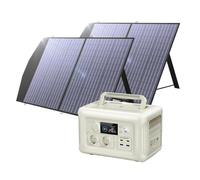 Compatible Avec ALLPOWERS, Kit De Panneaux Solaires 100 W 140 W 200 W, Chargeur Solaire Portable Avec Centrale Électrique Portable, Générateur De Batterie LiFePO4 600 W, Onduleur(R600 with 2X100W,EU)