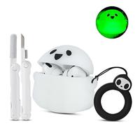 Compatible avec Apple AirPods Pro 2e/1ère génération, étui de chargement avec kit de nettoyage, fantôme d'Halloween lumineux 3D amusant anime coque de protection en silicone souple pour Airpod Pro et