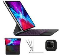 Compatible avec Apple iPad Air 13 (M3/M2) & Pro 12.9 3e-6e Gén | Étui Clavier MICREAR | AZERTY, Trackpad, Magnétique Flottant noir