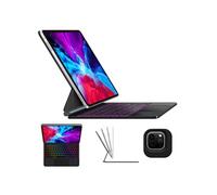 Compatible avec Apple iPad Air 13 (M3/M2) & Pro 12.9 3e-6e Gén | Etui Clavier MICREAR | AZERTY, Trackpad, Magnétique Flottant