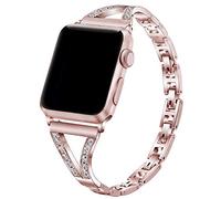 Compatible avec Apple Watch Série 6 40mm Bracelet en Acier, Femme Métal Bracelet de Remplacement Acier Bande de Montre Sangle Compatible avec Apple Watch 38mm 40mm 41mm Série SE 9 8 7 6 5 4 3 2 1