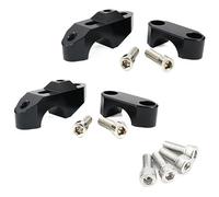 Compatible Avec Aprilia Pour Tuono 1000 Pour R Mana 850 Pour Shiver Pour Dorsoduro 1200 Pour Caponord 1200 28mm 1 1/8" Guidon Riser Fat Bar Back Move Riser Offset Handlebar Riser Mont Pinces(Black)