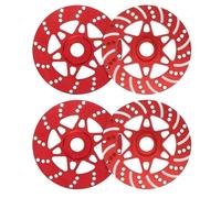 Compatible Avec Arrma 1/7 Pour Infraction Pour Limitless Pour Felony 1/8 Pièces De Mise À Niveau 4 Pièces Adaptateur De Moyeu Hexagonal De Roue De Disque De Frein En Métal Pièces Voiture RC(Red)
