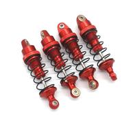 Compatible avec Arrma pour Granite pour Grom pour Typhon pour Mini pour Mojave 1/16 1/18 1/14 RC Pièces Détachées pour Voitures Métal Hydraulique Amortisseur Amortisseurs RC(Red)