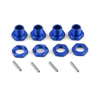 Compatible avec Arrma pour Infraction pour Limitless pour Felony pour Typhon 6S 1/7 1/8 RC Car Parts Adaptateur De Moyeu Hexagonal De Roue en Métal De 17 Mm avec Écrou Pièces détachées RC(Blue)