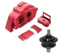 Compatible avec Arrma pour Kraton pour Outcast 4S V2 pour BLX 1/10 Rc Car Upgrade Parts Accessoires Boîte De Vitesses Centrale en Métal Et Ensemble Différentiel Accessoires Jouets RC(Red)