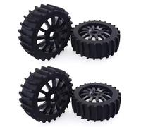 Compatible avec Arrma pour Traxxas pour Redcat pour Team pour Losi pour HPI 1/8 RC Car 4Pcs 120Mm Pneu À Palette De pour Sable De Neige Pneu De Roue 17Mm Hex Roue Voiture RC(Black)