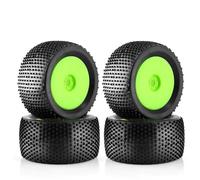 Compatible avec ARRMA pour Traxxas pour Redcat pour Team pour Losi pour Kyosho 4 Pièces 140Mm 1/8 RC Voiture Tout-Terrain Buggy Pneu 17Mm Roue Hexagonale RC Voiture Pneus
