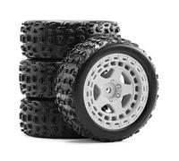 Compatible avec Arrma pour Typhon pour Grom 1/18 Pièces De Mise À Niveau pour Voitures Télécommandées Accessoires 4 Pneus en Caoutchouc De 69Mm Écrous Hexagonaux De 12Mm RC Pièces