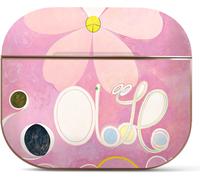 Compatible avec Arte Coque AirPods Pro 1 Génération Etui Coque Rigide en Or Rose avec Porte-clés Orphisme Rose Abstrait (Hilma AF Klint-The No.5)