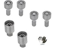Compatible avec Audi A1, A2, A3, A4, A5, A6, A7, A8, A4 All Road, A6 All Road à partir de ZA/E Boulons anti-vol-vol anti-vol pour voiture, kit goupilles vis jante alliage