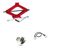 Compatible avec Audi TT Spider CRIC à PANTOGRAPHE avec Tige tournante Crick pour sollicitation pneus Voiture avec poignée et Base en Acier Universel jusqu'à 2 tonnes