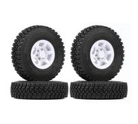 Compatible avec AX90069 pour Tamiya CC01 LC70 1/18 pour Aixal UTB18 Capra 4 Pièces 1.55 Beadlock Jantes en Plastique Pneus pour Voiture sur Chenilles RC Pneu Caoutchouc RC