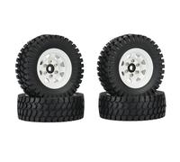 Compatible avec Axial pour Jr 90069 D90 TF2 pour Tamiya LC70 pour MST 4 Pièces 1.55 Jeu De Pneus De Jante De Roue À Billes en Métal pour Voiture sur Chenilles 1/10 RC Roue Voiture RC
