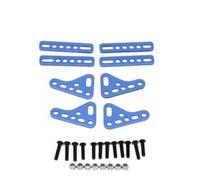 Compatible avec Axial pour SCX10 90046 pour Traxxas pour TRX4 D110 1/8 1/10 RC Pièces De Chenilles Support D'amortisseur Double détachées RC(Blue)