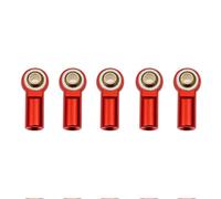 Compatible avec AXIAL pour SCX10 D90 D110 pour Tamiya 1/10 Pièces De Mise À Niveau pour Voiture RC 5 Rotules De Direction M3 en Aluminium Métallique Pièces Voiture RC(Red)