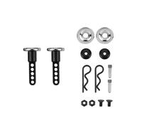 Compatible avec Axial pour SCX10 II 90046 1/10 RC, Pièces De Chenille, Corps Étendu Avant Et Arrière en Métal, Supports De Poteau, Colonne De Coque avec Aimant Pièces Mise RC