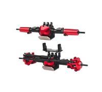 Compatible avec Axial pour SCX10 II 90046 90047 Essieu Avant Et Arrière en Métal CNC pour Voiture À Chenilles RC 1:10 avec Accessoires De Protection RC Essieu Avant Arrière